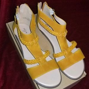 Flat Sandals Mustard Colored